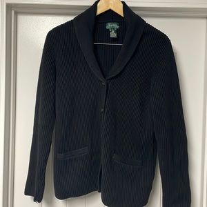 Ralph Lauren black cardigan, size large